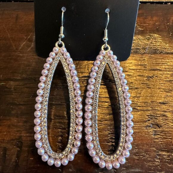 Glamorously Glowing Pink Earrings (253) - Picture 3 of 3